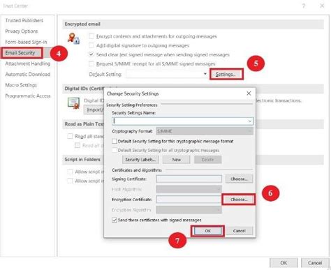 encryption certificate Outlook 365